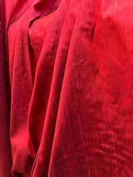 All Silk Dupioni, Cranberry Hued, Woven With Black to Deepen ...