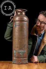 Antique Copper Fire Extinguisher – Industrial Artifacts