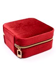 Kept and Carried Velvet Jewelry Box in Red — Good Morrow Co