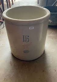 Red Wing 15 gallon crock, hairlines - Hamilton-Maring ...