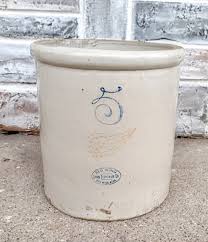 Vintage Antique Primitive 5 Gallon Red Wing Union Stoneware ...