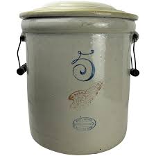 Red Wing Union Stoneware 5 Gallon Crock With Bail Handles ...