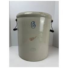 Red Wing Union Stoneware 6-Gallon Crock with Wire Bail ...