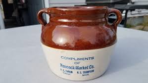 Vintage Stoneware Bean Pot Hancock Market Co. Hancock ...