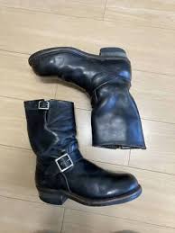 Red Wing Boot PT91 Leather Black Engineer Boots Size 7.5D | eBay