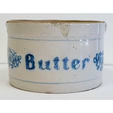 Antique Stoneware Butter Crock Vessel | Chairish