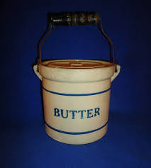 Blue and White Stoneware Butter Crock by Red Wing Union ...