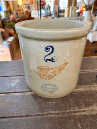 Antique Large Wing 2 Gallon Redwing Crock - Etsy