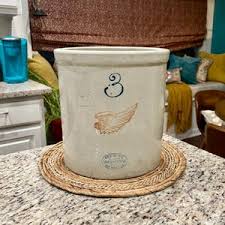 Vintage RARE 1900's Red Wing 3 Gallon Stoneware Pottery Crock, Union Stoneware Co., Beautiful Farmhouse Crockery - Etsy