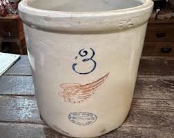 Vintage 15 Gallon Red Wing Union Stoneware Birch Leaf Crock Ski Logo Circa 1895 - 1906 - Etsy