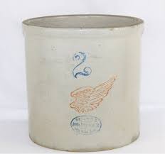 Antique Red Wing Stoneware Crock: 2-gallon, 4-inch Logo ...