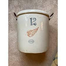 1915 Red Wing 12 Gallon Stoneware Crock | Chairish