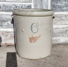 Antique Vintage 6 Gallon Red Wing Union Stoneware Crock No ...