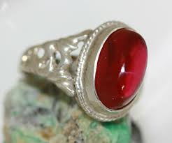Vintage 925 Sterling Silver 6CT Red Carnelian Filigree Ring ...