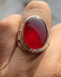 Handcrafted Yemeni Aqeeq Ring: Brown Agate Stone, Islamic ...