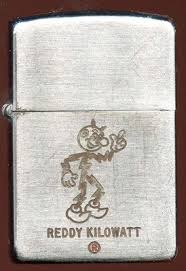 1954 Dated Reddy Kilowatt Zippo Lighter from Bangor, ME ...