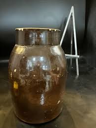 Brown Stoneware Primitive Preserve Crock 8 1/2 In | eBay