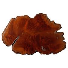 Burl wood Display Stand with Beautiful Grai / Shikiita stand ...