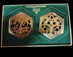Vintage "12 Days of Christmas" Reed and Barton Set of Specialty Tree Ornaments - Etsy Israel