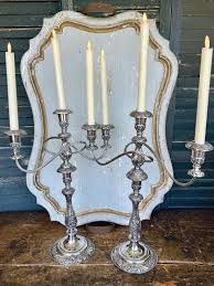 Silver Candelabras - Etsy