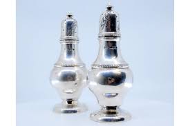 Silver Salt and Pepper Shakers, Set of 2 | Chairish
