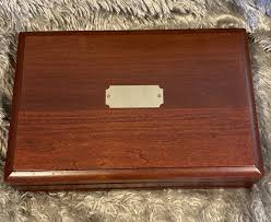 Reed & Barton Diamond Crown Cherry Wood Humidor 8” X 12 ...