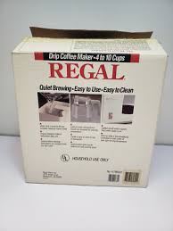 VINTAGE Regal K7564GY 4-10 Cup Drip CoffeeMaker - NEW OLD ...
