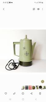 Vintage 1960s Avocado Atomic Star Design Regal Poly Perk ...