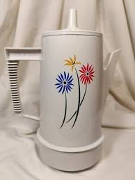 Regal Poly Perk 4-8 Cup Coffee Percolator White Blue Yellow ...
