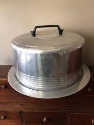 Vintage Cake Carrier, Lightweight Aluminum That Has a Swivel ...