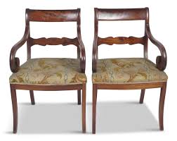 Sold at Auction: Gustav Stickley, Gustav Stickley chairs, set of six, #306 1/2, three horizontal slats at back above a worn original leatherette seat with original ta...