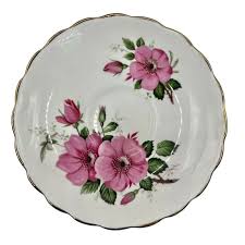 Vintage Made in England Fine Bone China 3 Piece Set Dessert Saucer Tea Cup Flora | eBay