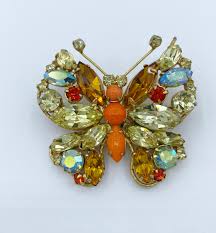 Fab Vintage Signed Regency Orange & Yellow Uranium ...