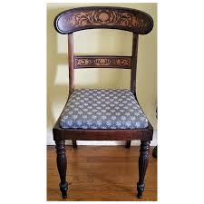 Pr side CHAIRs, Anglo/England, rswd, satinwd,inld, 1820 Sheraton - Ruby Lane