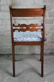 Antique Duncan Phyfe Klismos Flame Mahogany Parlor Paw Foot Chair Empire Regency