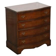 Late 20th Century Burr Walnut Chest of Drawers with Brass ...