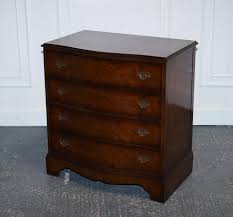 LATE 20TH CENTURY BURR WALNUT CHEST OF DRAWERS WiTH BRASS ...