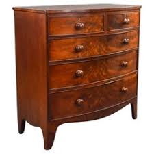 Regency Mahogany Bow Fronted Chest Of Drawers - 18 For Sale ...