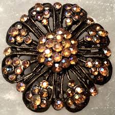 Vintage Large Brooch Pin Round Honey 1.75” | eBay