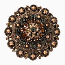 Copper Jet Champagne Topaz Conchos - 1" to 3" - RODEO DRIVE