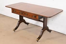 Baker Furniture English Regency Banded Mahogany Writing Desk or Console Table | eBay