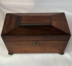 EARLY ROSEWOOD FOOTED TEA CADDY IN AMAZING CONDITION | eBay