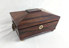 Regency Era Rosewood Jewel Box, Color Stipple Engraving ...