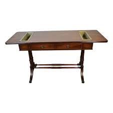 1920 Antique Lane Regency Mahogany Sofa Table / Console Table With Planters | Chairish