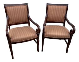 Pair of Empire Style Armchairs by Michael Thomas | Chairish