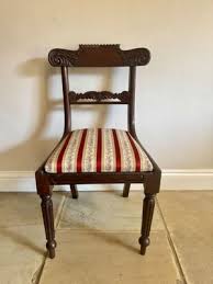 Antique Regency Mahogany Dining Chairs, 1830s, Set of 4 for sale at Pamono