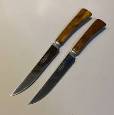 2) Vintage Burns Mfg. Serrated Stainless Steel Steak Knife ...