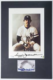 REGGIE JACKSON Signed Rare Photo Matted Display Custom ...