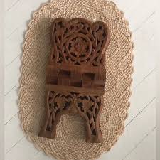 Vintage | Accents | Vintage Hand Carved Indian Book Stand ...