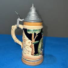 Vintage German Beer Stein With Pewter Lid | Made in West ...